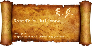 Rostás Julianna névjegykártya